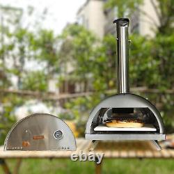 Four à pizza de table à bois et charbon de bois portable pour cuisiner en extérieur dans le jardin ou sur la terrasse