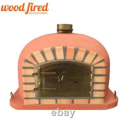Four à pizza en brique extérieur à bois de 70 cm, modèle de luxe en terre cuite.