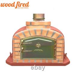 Four à pizza extérieur en briques à bois de 80cm rouge brique modèle exclusif