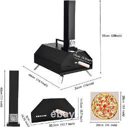 Four à pizza extérieur portable en acier inoxydable avec pierre à pizza