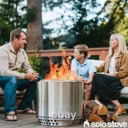 Fourneau de feu en acier inoxydable Solo Stove Bonfire 2.0 avec ensemble de patio de jardin