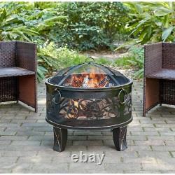 Foyer Extérieur Et Barbecue Bol Rond Jardin Patio Extra Grand Barbecue Grill Log