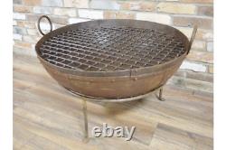 Foyer de feu de jardin XL Kadai BBQ Wood Burner Fire Pit 80cm