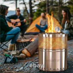 Foyer de feu portable sans fumée pour l'extérieur avec foyer à bois amovible