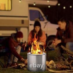 Foyer de feu sans fumée Portable en plein air avec cendrier amovible