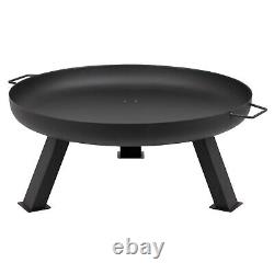 Foyer de jardin Tepro Reno Fire pit à bois, cheminée de jardin en noir 80cm