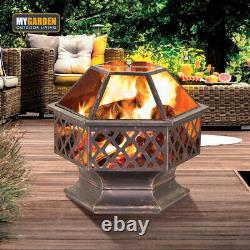 Grand Fire Bowl Fire Pit For Garden Patio Heater Bbq Vintage Design Charcoal