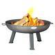Jardin Fire Pit Cast Iron Outdoor Brazier Style Flame Basket Patio Chauffe-glace, 75cm