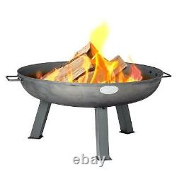 Jardin Fire Pit Cast Iron Outdoor Brazier Style Flame Basket Patio Chauffe-glace, 75cm