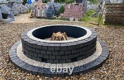 Kit de fosse à feu arrondie en pierre, briques de béton, bois, chauffage, barbecue, cheminée sans fumée