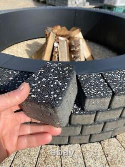 Kit de fosse à feu arrondie en pierre, briques de béton, bois, chauffage, barbecue, cheminée sans fumée