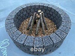 Kit de foyer en brique de 80 cm avec pierres résistantes au feu, brûleur en bois chauffant