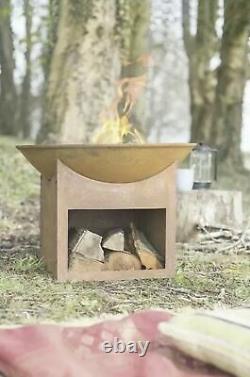 La Hacienda Karinta Oxydée Fire Pit Log Burner / Fire Bowl Patio Heater