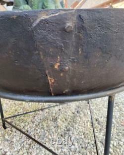 Original Iron Indian Kadai Fire Pit Bowl 85cm Diamètre Inclut Stand