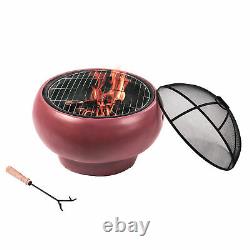 Pictop Firepit Wood Burning Fire Pit Concrete Style Bbq Grill Poker Hr17501ac