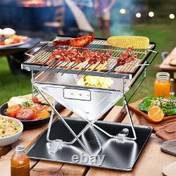 Pit de feu de camp de barbecue Liftable Wood Burning Barbecue Charcoal Grill en plein air