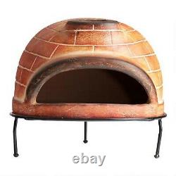 Pizza Oven Ovale Red Brick Wood Fired Terracotta For Home Garden Nouveau
