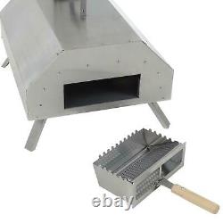 Pizza Oven Portable Garden Outdoor Steel Polding Legs Wood Fired 13 Stone