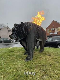 Planteur De Pompier Bbq Sculpture D'ours