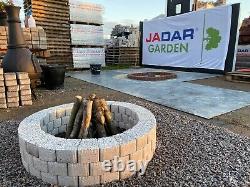 Plateau de granit pour foyer rond dans le jardin Patio en briques Terrasse Décoration Blanche