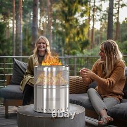 Poêle à bois en acier inoxydable sans fumée pour jardin arrière