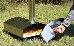 Portable Mini Wood Fired Pizza Four Pellet Charcoal Grill Outdoor Bbq Camping