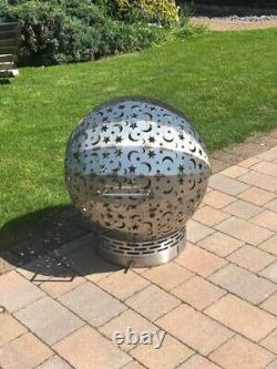 Royaume-uni Design & Made Jardin Firepit Ball Fireglobe Sculpture Fire Pit
