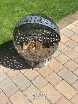 Royaume-uni Design & Made Jardin Firepit Ball Fireglobe Sculpture Fire Pit