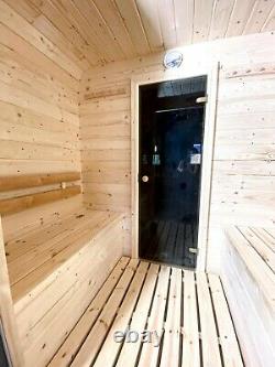 Sauna De Jardin Extérieur À Vapeur Humide Avec Poêle À Bois À Panneau Solaire Ou Électrique