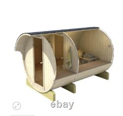 Sauna De Jardin Extérieur Barrel Avec Chauffage Électrique Harvia / Bois