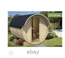 Sauna De Jardin Extérieur Barrel Avec Chauffage Électrique Harvia / Bois