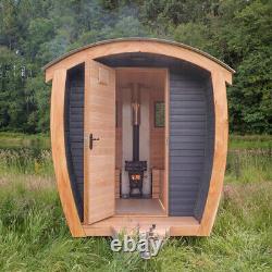 Sauna extérieur, hors réseau, chauffé au bois, portable