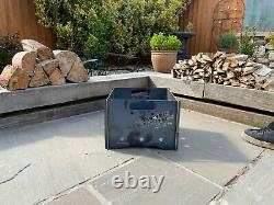 The Fire Cube Pit Log Burner Paper Outdoor Seating Fire Show Afficher Camping