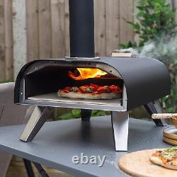 Zanussi ZPO1BPC Four extérieur 12 pouces Four à pizza portable au bois avec pellets